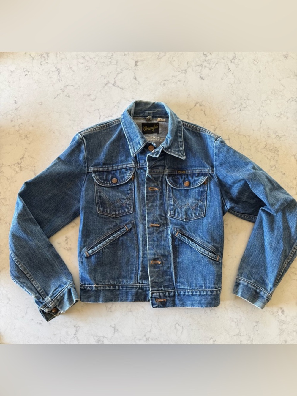 WRANGLER Vintage Women’s Blue Denim Trucker Jacket S/M